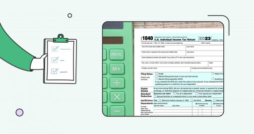 IRS Form 1040 to report annual income